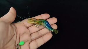 umpan pancing bentuk udang Umpan Pancing Udang Kecil Luminous Shrimp Soft Bait Lure