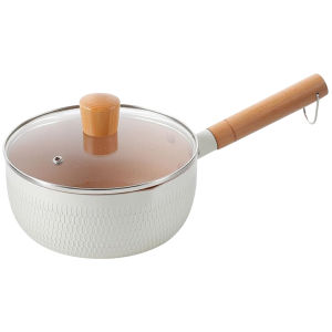 【Fast delivery】 หม้อก้นลึกเคลือบ non-stick ขนาด 18 ซม พร้อมฝา ทำอาหารง่าย ทำความสะอาดสะดวก เหมาะสำหรับครัวเรือน