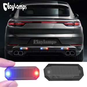 1Pcs Car Solar LED Mini Warning Light Night Ride for Motorcycle Electric Vehicle Bicycle Tail Light Anti-rear Strobe Warning Light