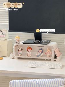 BOZHI | Monitor Risers With Drawer Storage Organizer Transparent Display Stand