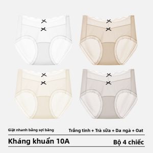 Quần lót tam giác AIMO cho nữ vải cotton 100% mỏng kiểu cạp vừa thoáng khí kháng khuẩn