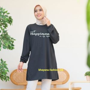 Kaos Tunik Wanita Lengan Panjang