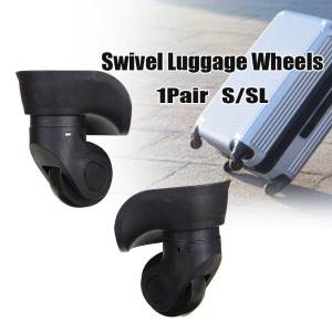 1Pair Silent Single Row Swivel Luggage Wheels Suitcase Casters For Travel Case
