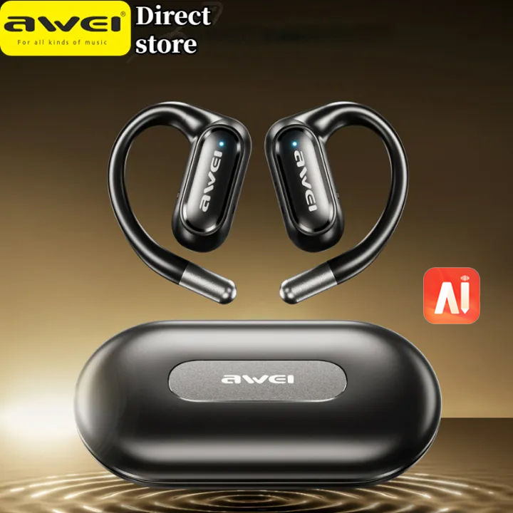 Earpod Awie Awei T93 AI OWS Sport Earphone Bluetooth 6.0 ENC Wireless Open Ear ...
