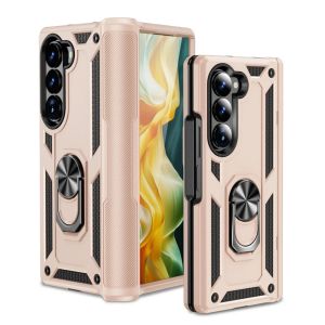 szhaiyu | Ring Holder Phone Case with Hinge Protection for Samsung Galaxy Z Fold 7 6 5 Fold6 Fold5 5G Hard Plastic Shell Sockproof Cover