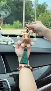 [Tặng Hộp] Khánh treo ô tô Mộc Tâm An bằng ngọc ngà cao cấp 2024 - Treo gương ô tô phật adidaKhánh treo ô tô phong thủy New 2024