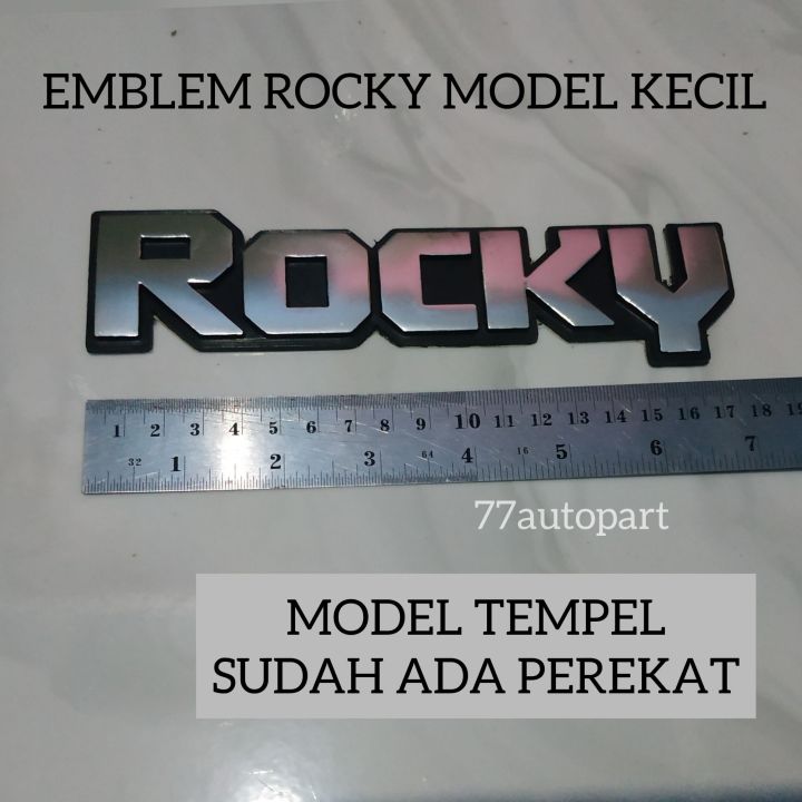 Emblem logo rocky model kecil