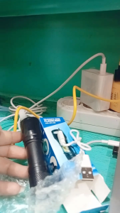 Senter Mini Led COB + XPE Telescopic Zoom Flash Light
