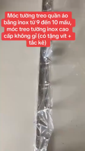 Móc Tròn Treo Quần Áo Gắn Tường Nhà Tắm INOX từ 9 đến 10 mấu móc treo tường inox cao cấp không gỉ có tặng vít + tắc kê