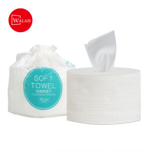 100% Cotton Thickening 80pcs Soft Facial Wipe Disposable Face Wet And Dry Makeup Towel Roll