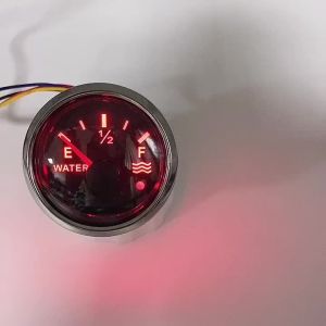 RYSJM | Đồng Hồ Báo Mức Nước 52mm Đèn Nền Đỏ 0-190 Ohm 240-33 Ohm Dành Cho Thuyền Cảm Biến Đo Mức Nhiên Liệu Tùy Chỉnh