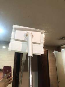 Hand-Free Cloth Mop Mini Wet Wipes Face Wash Towel Household Cleaning Tool Lazy Persons Dream Stainless Steel Pole Cotton Cloth