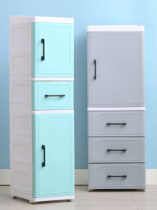 สแกนดิเนเวียนสไตล์พลาสติกตู้สําหรับห้องนั่งเล่น Neutral กว้างคลิปสําหรับห้องน้ําห้องครัวชั้นวางของลิ้นชัก