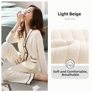 JIALEFEN | Long Sleeve Cotton Pajama Set