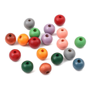 50pcs 10mm Natural Wood Beads For DIY Bracelet Necklace Jewelry Craft Making