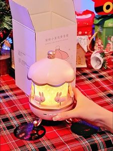 Kiumo New upgraded starry sky projection lamp with music box night lamp rechargeable 360 ​​degree rotation LED night light childrens gift home bedroom decoration lamp night