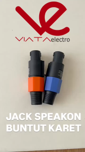 5 BUAH JACK SPEAKON BUNTUT KARET DENGAN KUNCI BUNTUT KARET NL4FC JACK MALE SPIKON NEUTRIK