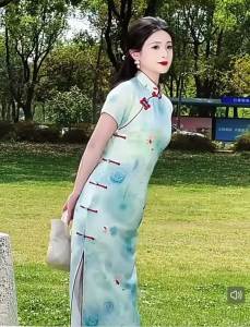 Q75 Gaun Qipao Wanita Modern - Bordir Tangan & Gaya Baru Bahan Lembut