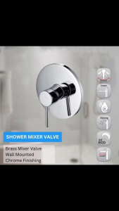 HOMS Bathroom Stopcock Solid Brass Chrome Concealed Stop Valve Water Control Injap Henti Tersembunyi