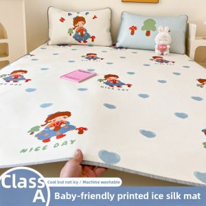 NAIYOUCHENG | Summer Cartoon Ice Silk Cooling Mattress Set
