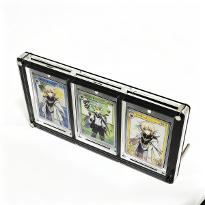 Takara Tomy | PTCG Display Stand Polaroid Picture Frame 35PT Extra Thick Pokemon Yu Gi Oh Card Shot Extra Action Stuck Black Brick-3 Slots