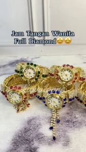 Jam Tangan Wanita Luxury Diamond Permata Intan Mewah Bercahaya Analog Quartz New Model Casual Fashion Import Korea Style Stainless Steel Titaniun Anti Karat Kaca Tebal Tahan Gores Aksesoris Arloji Woman Watches Gaya Tren Cewek Kondangan -J37