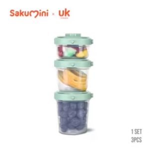 Sakumini Tempat Makan Mpasi Bayi Airtight Baby Food Container Set Isi 3