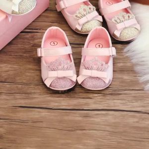 KIDSUN Baby Girl Shoes Cute Bowknot Desig Princess Dress Shoes Rubber Soft Sole Anti-slip Baby Girl Infant Crib Shoes Mary Jane