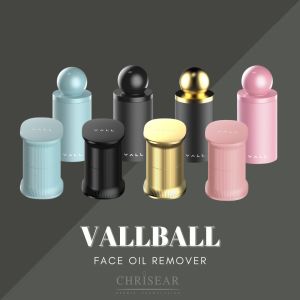 VALLBALL Face Oil Control Roller with 1 replacement ball 火山石球吸油滚球去油