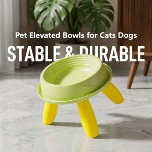 Raised Pet Feeder – Anti-Slip Ergonomic Bowl with Weighted Base & Spill-Proof Design for Cat/Dog Food Bowl