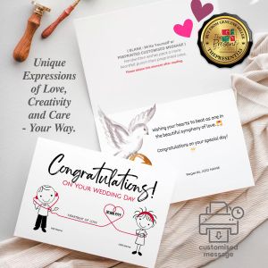 Celebrate Unforgettable Wedding Moments with an Elegant Keepsake Wedding Wishes Card in a Kraft Envelope by ThePresent