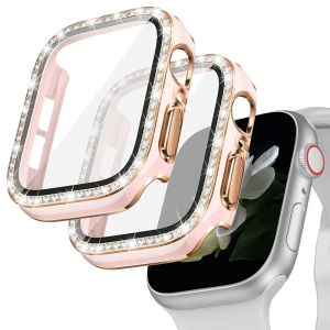 กรอบเคสสำหรับ Apple Watch Series 9/8/7/6/5/4/3/2/1 พร้อมปกป้องหน้าจอสำหรับผู้หญิง 41-45mm และ 42-44mm 38mm-40mm 44mm กันชนนา ลิกาส