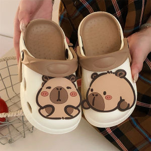 Cute Parent-Child Slip-On Slippers Soft Bottom EVA Summer Shoes for Men And Women Hole Hole Shoes Thin Strips Covering Head