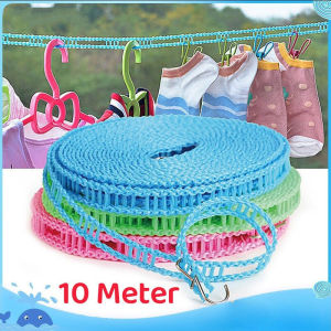 Anti Slip and Windproof Clothesline Fence Clothes Drying Rope Non Perforated Drying Rope Outdoor Travel Clothesline