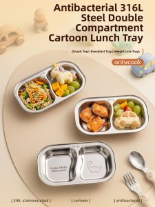 onlycook | Cartoon Food Grade 316L Stainless Steel Children Meal Dish
