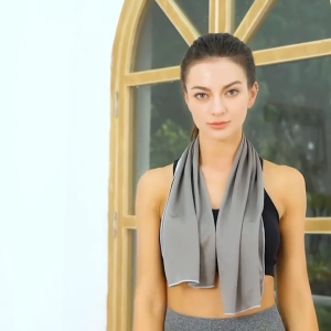 Sports cooling towels and portable sweat absorbing quick drying outdoor exercise and fitness sweat wicking towels