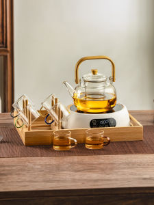 cpm·teaset | Bộ Ấm Nấu Trà Thủy Tinh Kèm Bếp Điện Từ Thiết Kế Nhỏ Gọn Lịch Sự
