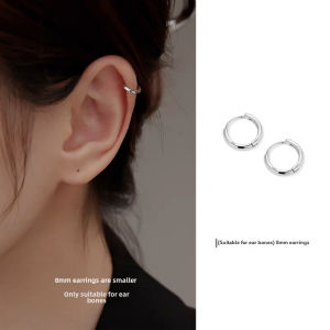 French Style Sleepable Hoops Earrings Elegant Simple Circle Fashion Jewelry for Pierced Ears Comfortable to Wear Pair Set