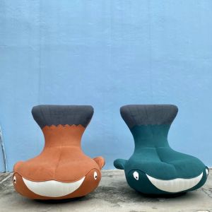 Ghế cá heo xoay LACASA. Thư giãn đọc sách  nệm vải nỉ xoay 360. Nhập khẩu cao cấp. Căn hộ chung cư nhà phố hiện đại