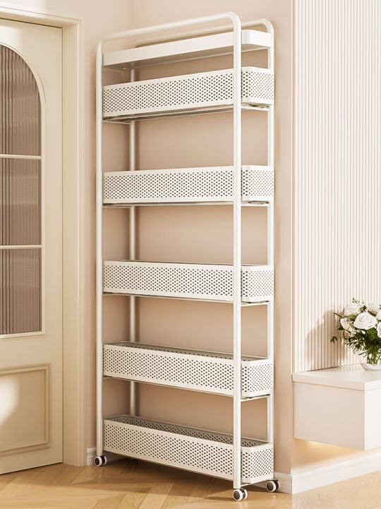 B&W | Sliding Super Thin Narrow Space Storage Rack 10cm | Lazada