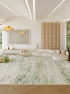 Luxury Minimalist Green Forest Style Easy Clean Rug