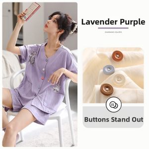 JIALEFEN | Summer Lightweight High Quality Womens Pajama Set