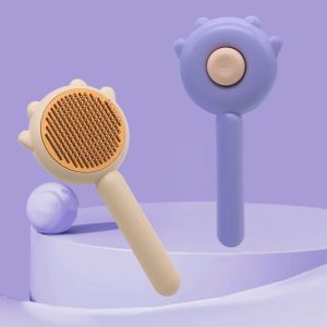 1 Pcs Sisir Otomatis Kucing Anjing Hewan Sisir Bulu Hewan Peliharaan Anti Rontok