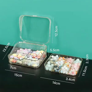 Handmade Bead Storage Box DIY Accessories Loose Beads Drawer Type Divider Box Jewelry Box Rectangle Shape Plastic Material