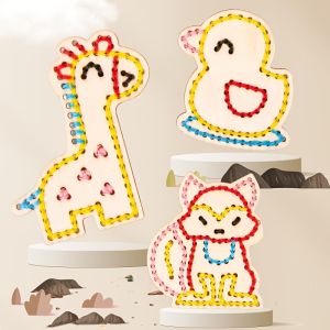 Bằng Gỗ Động Vật Viền Bộ đồ chơi Tay phối hợp mắt Trò Chơi Động Cơ Tốt Phát Triển Kỹ Năng giáo dục phong cách Montessori Quà Tặng Cho Trẻ Em 3 +