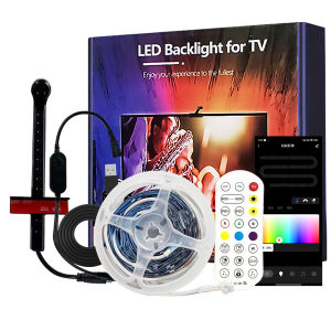 ทีวี LED Backlight RGBIC ไฟ LED Strip พร้อมเซ็นเซอร์กล้อง App ควบคุมเพลงซิงค์สมาร์ท RGB Light สําหรับแสงบรรยากาศการเล่นเกม