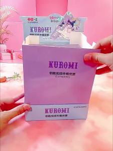 Sanrio Kuromi Push Pull Erasers With Keychain Pendant Sliding Retractable Rubber Pencil Eraser for Students Drawing Writing School Office Stationery childrens day gift