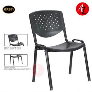 Jersey Stackable Waiting Mesh Plastic Chair Black JS-404