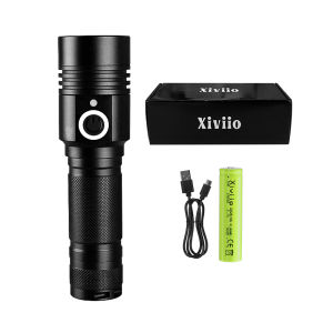 XHP50 Flashlight 4 Modes Strong Light Rechargeable Torch Telescopic Zoom Portable Handheld Light with Magnetic Mini Flashlight