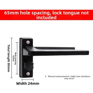 ZUOLEJIA | Minimalist Aluminum Narrow Bathroom Glass Door Lock 24cm